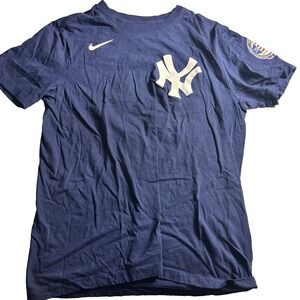 Nike Shirt Mens M Blue New York Yankees Baseball Team Cooperstown‎ Crew Neck